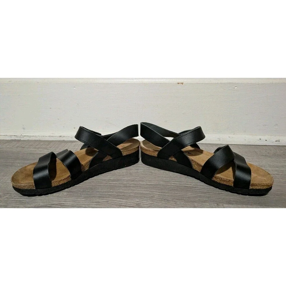 Naot Black Leather Sandals - Picture 6 of 10